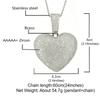 European and American Popular Copper Inlaid Zircon Full Diamond Heart Pendant, Hip-hop Trendy Brand Personalized Versatile Necklace