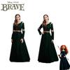 Disney Brave Merida Princess Costume Adult Dress High Quality Cosplay Suit For Halloween Party