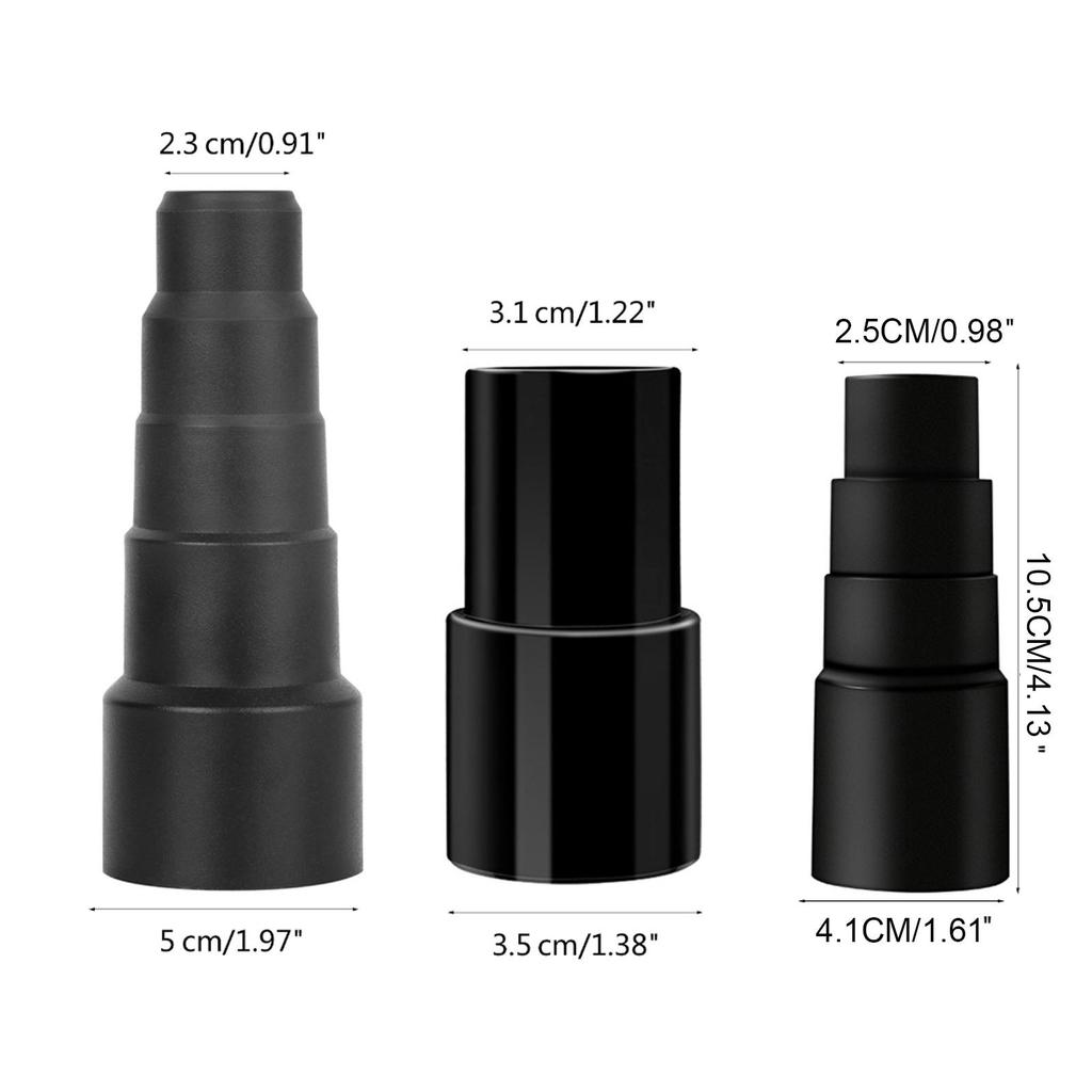 3 Stück Staubsaugeranschluss Saugkopf Bürstenadapter Mundstück 32mm Umwandlung auf 35mm Universeller Schlauchkonverter