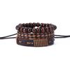 European-American Retro Braided Leather Multi-Layer Bracelet - Punk Style, Genuine Leather