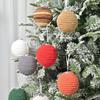 3pcs 7/10cm Christmas Ball Ornaments Flocking Shatterproof Xmas Spheres Pendant Plastic Christmas Tree Hangings Ball