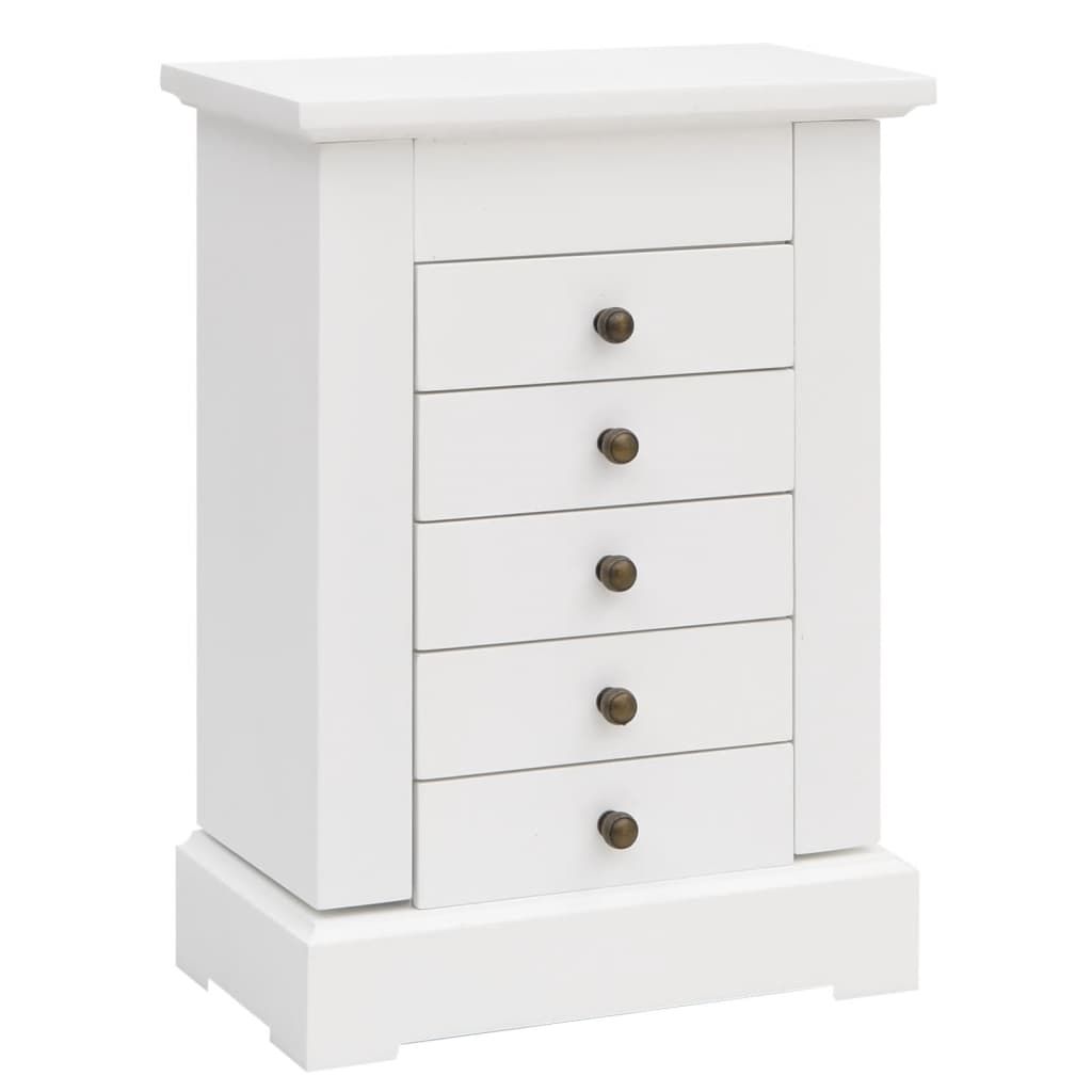 VidaXL Boîte à bijoux avec miroir MDF 25 x 13,5 x 34 cm