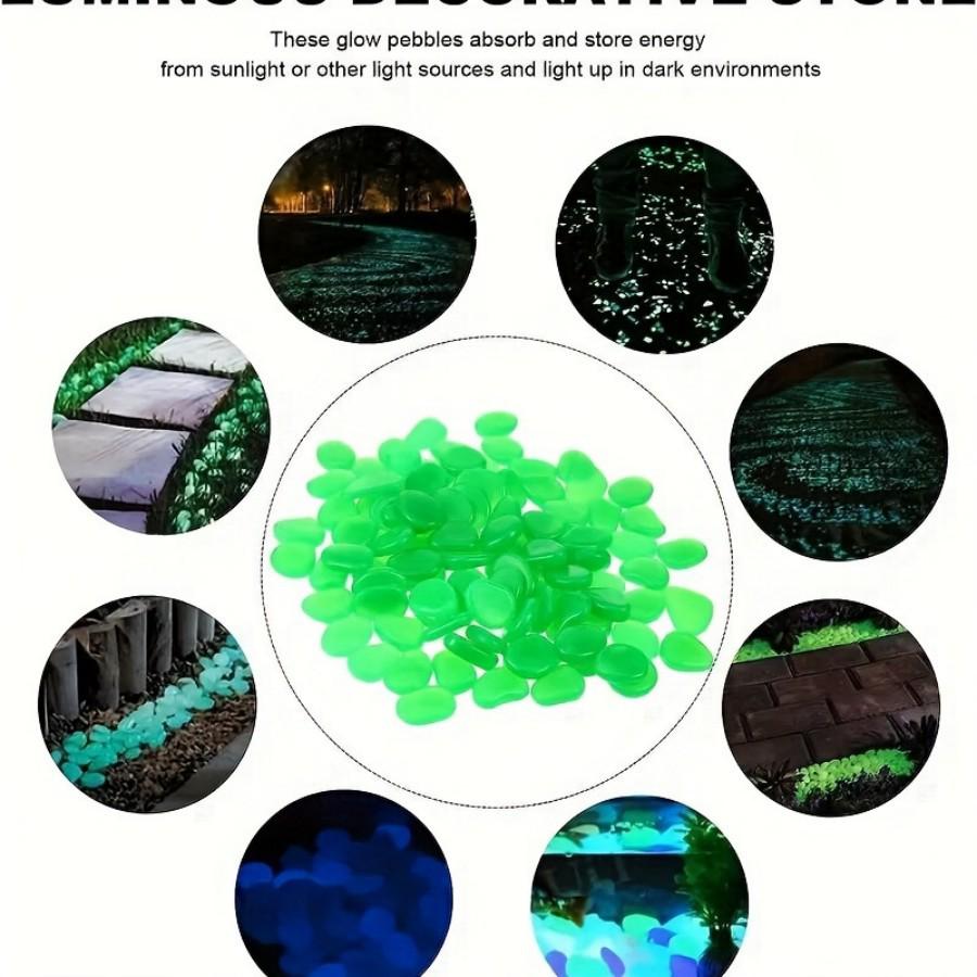 1cm Luminous Glowing Pebbles for Garden, Fish Tanks, Landscaping, Archaeology, and Fluorescent Decor.
