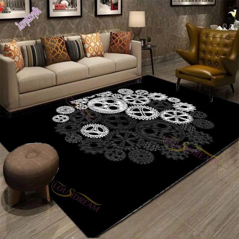 Modern Chinese Dragon Tiger Tai Bagua Yin Yang Area Rugs Living Room Carpet for Children Play Home Deco Floor Mat and Carpets