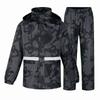 Camouflage Raincoat and Rain Pants Set for Men, Suitable for Electric Motorcycle Riders and Delivery Riders, Full-Body Storm-Proof Two-Piece Set