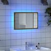 VidaXL Miroir de salle de bain avec lumière LED chêne artisanal, miroir, miroir de courtoisie, miroir de toilette, miroir de 856266