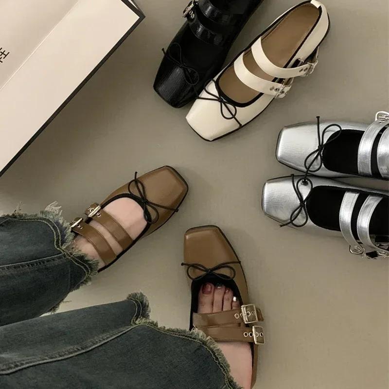 Spring Autumn Women Ballet Flats Fashion Butterfly-knot Ladies Outdoor Dress Flats Female Ballerina Shoes