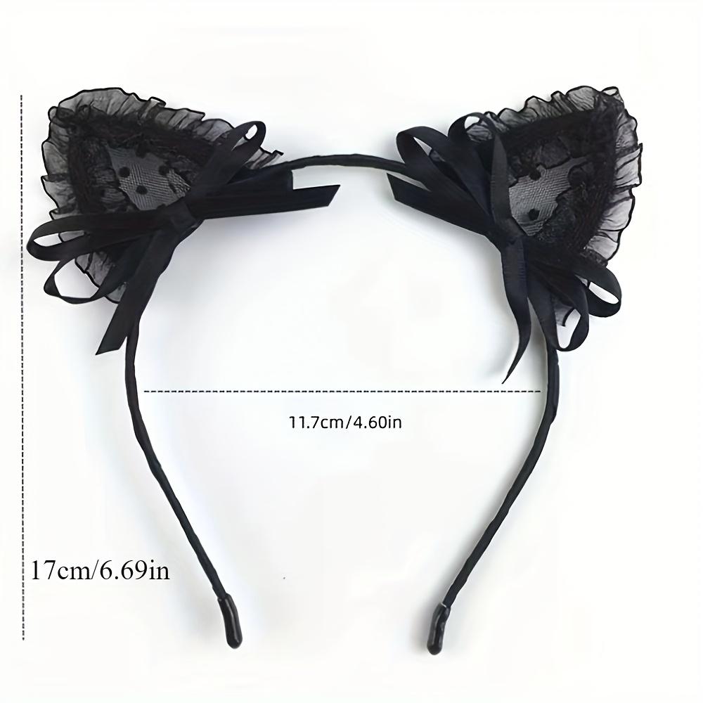 1pc Elegant Lace Cat Ear Headband  for Daily Wear, Decorates Hairstyles Beautifully, Suitable for Easter / Independence Day