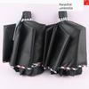 Paradise Umbrella Genuine Large Umbrella for Men and Women Rain Or Shine Dual-Use Folding Student Double Black Glue Sun Protection Umbrella