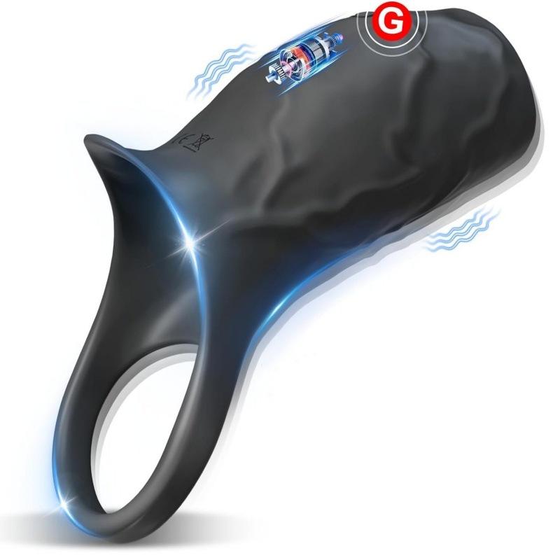 Vibrating Cock Ring with Couples Resonance - Erection Enhancer & Delay Ring for Men, Remote Control Couples Vibrator, Pleasure Ring for Him