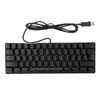 Wired Keyboard Ergonomic Design RGB Gaming Keyboard 61 Keys 60% PC Mechanical Keyboard RGB Backlit USB Interface Type