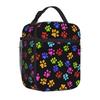 Dog Paw Print Insulated Lunch Bag for Women Reusable Lunch Box for Work School Picnic Cooler Thermal Bento Bag for Boys Girls