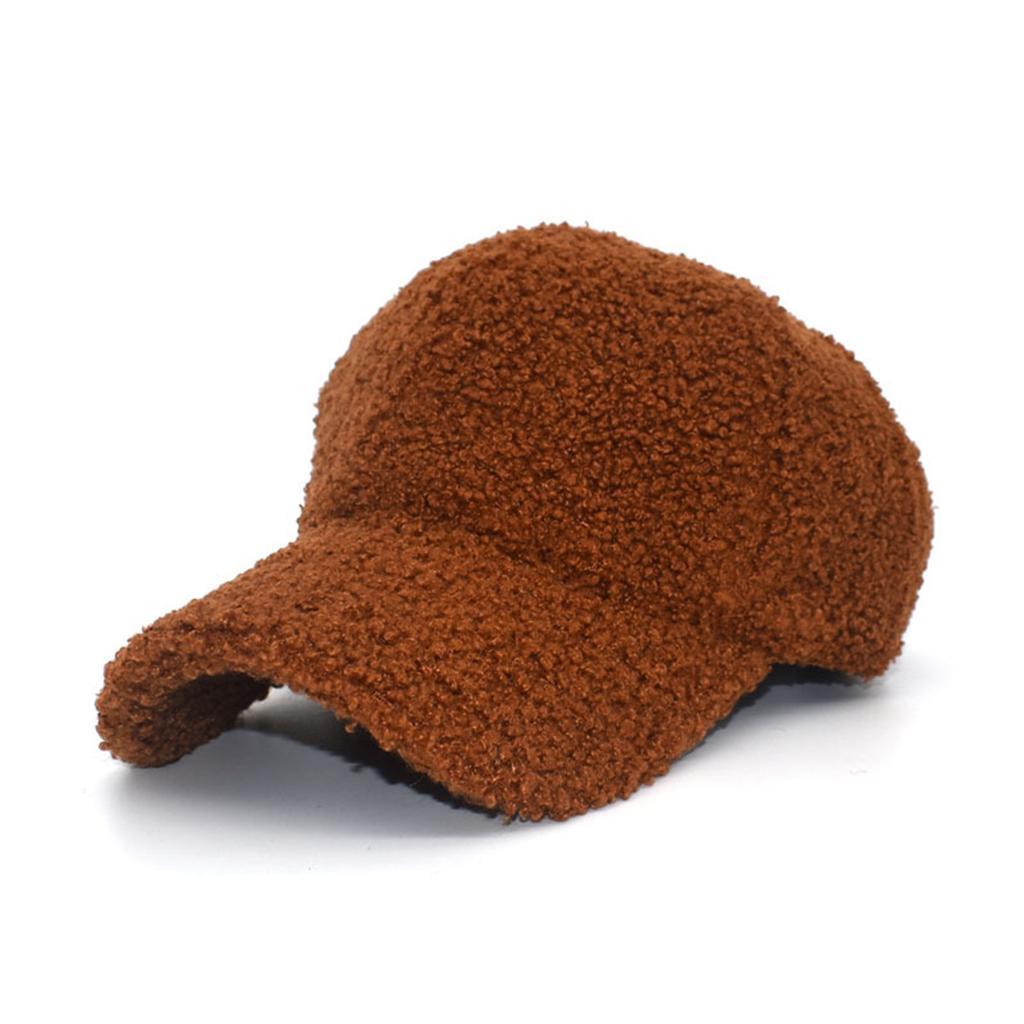 Winter Baseball Hat Autumn Winter Lamb Down Duck Tongue Hat Outdoor Travel Warm Couple Caps For Men Women