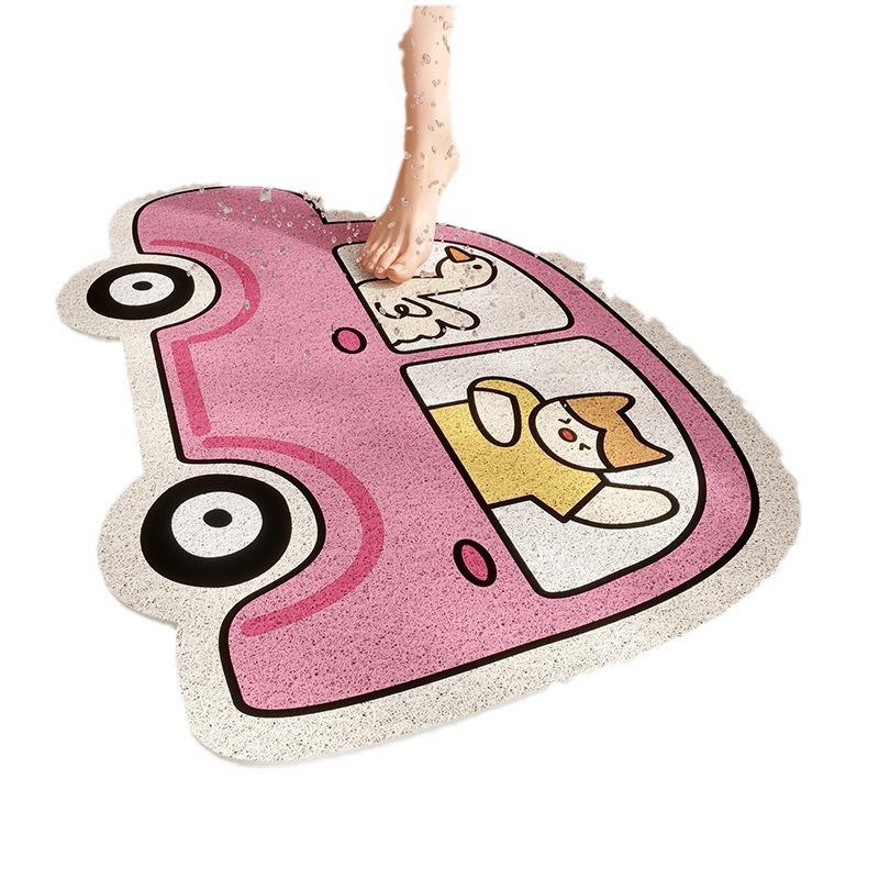 Silk Circle Bathroom Non-Slip Mat, Shower Room, Bathroom Floor Mat, Hollow Drain Drainage Mat, Children'S Bath Anti-Drop Foot Mat