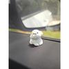 2pcs Super Cute White Bichon Dog Car Decoration Ornaments, Exquisite Small Gifts
