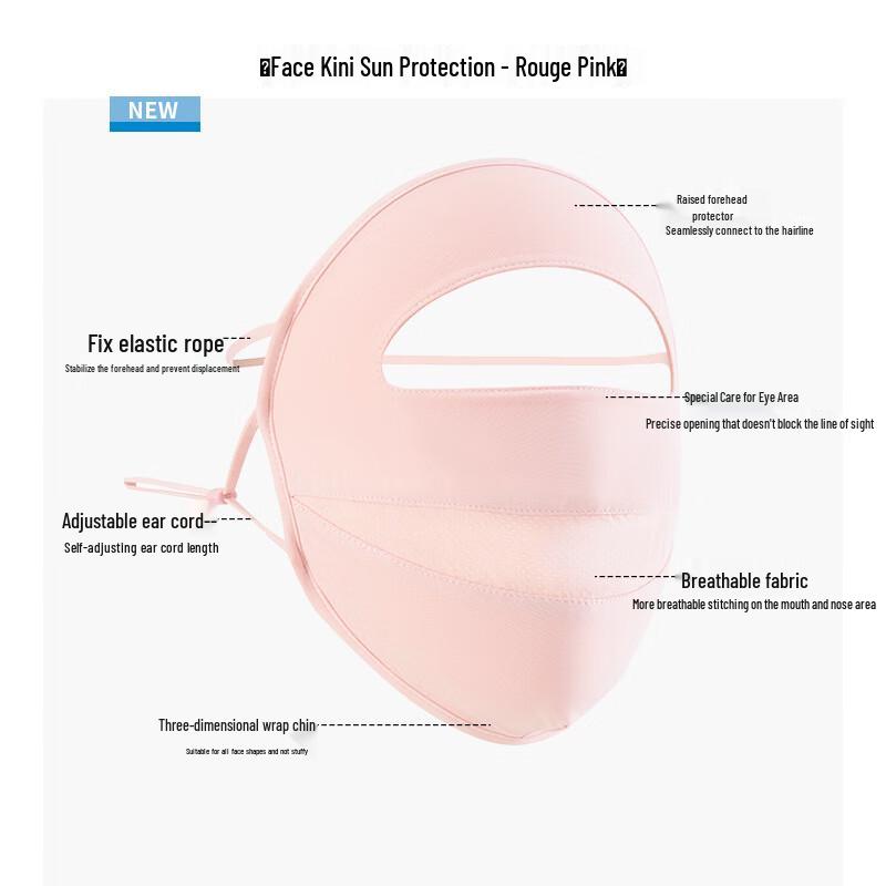 WEZHO Summer Sun Protection Face Mask for Women