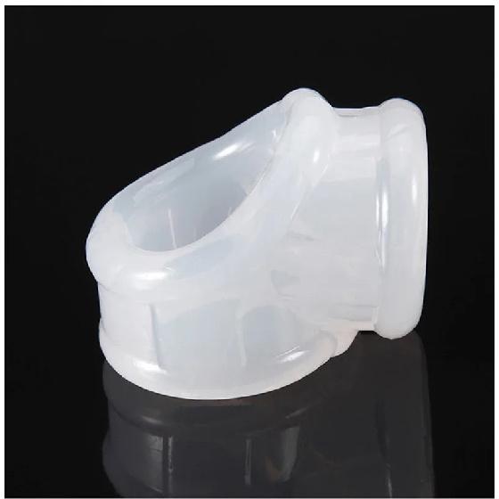 Soft Silicone Cock Cage Penis Rings Scrotum Testis Restraint Erection Lasting Time Male Delay Ejaculation Adult Sex Toy For Men