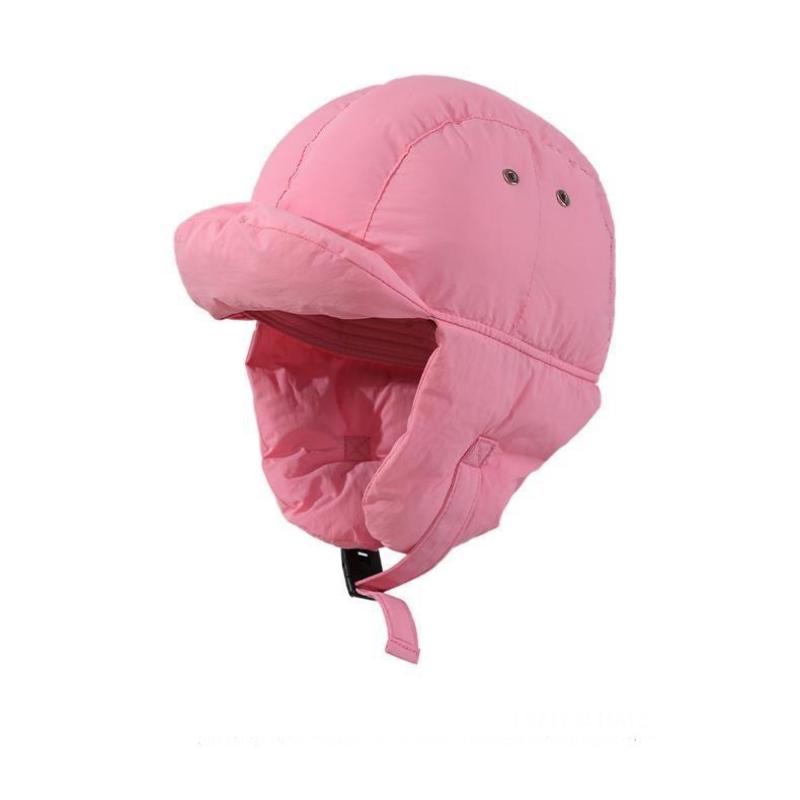 Einfarbige gepolsterte Bombermützen Thermisch gepolsterte Ohrenklappen Thermische Pullover-Trappermütze Koreanische Version Retro-Stil Ski-Fliegermütze