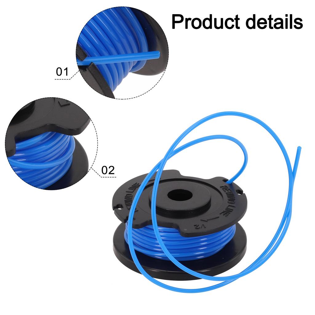 For LAWNMASTER Lawn Mower Spool Gardening Supplies 1.5mm Trimmer Line 2pc 6 Metres CLGT2410 CLGT2412 CLGT2425S-01