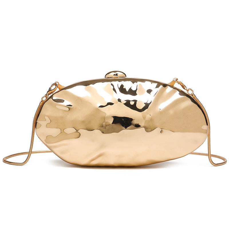 

Metal Box Bag Shoulder Bag New Fashion Niche Women s Versatile Bright Face Dinner Party Trendy Bag