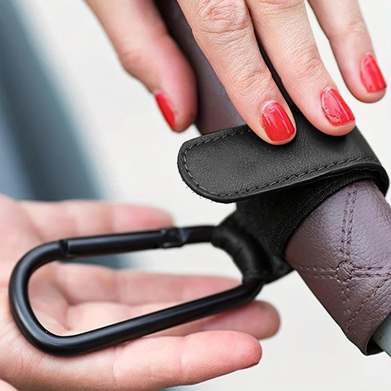 1/2 stk Barnevognkroker for Vesker PU Lær Universell Klatrespenne Vognorganisator Bleieveskehenger Barnevognstilbehør