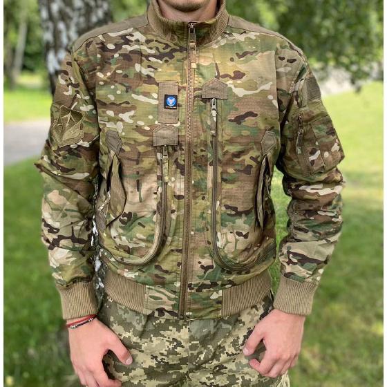 Herren Baseballkragen Militärfan Jacke, Luftwaffe Pilot Taktischer Stehkragen Lässiger Outerwear Mantel