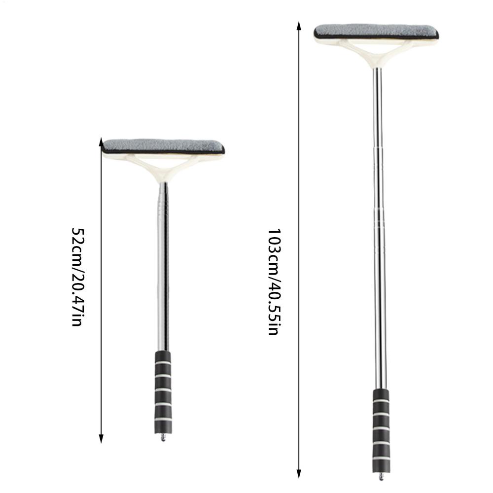 

Car Window Cleaner Tool Car Rearview Mirror Wiper Retractable Auto Glass Wiper Dust Removal Defogging Brush Exterior Care For чорний