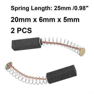 20mmx6mmx5mm Anglies Šepetėliai 2vnt Priedai Anglies + Metalinė Dalis