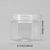 WTEMPO DIY Empty Plastic Decorative Jars with Lids Beads/Headbands/Buttons/Keyrings Containers Handicrafts Storage Jars Clear Wide Mouth Package Jars