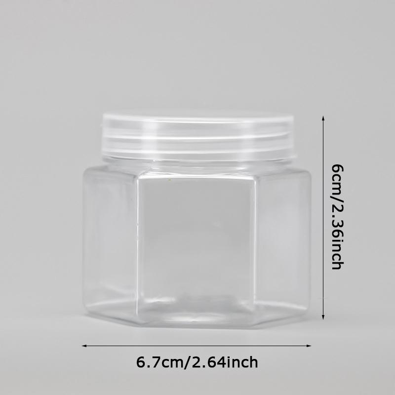 WTEMPO DIY Empty Plastic Decorative Jars with Lids Beads/Headbands/Buttons/Keyrings Containers Handicrafts Storage Jars Clear Wide Mouth Package Jars