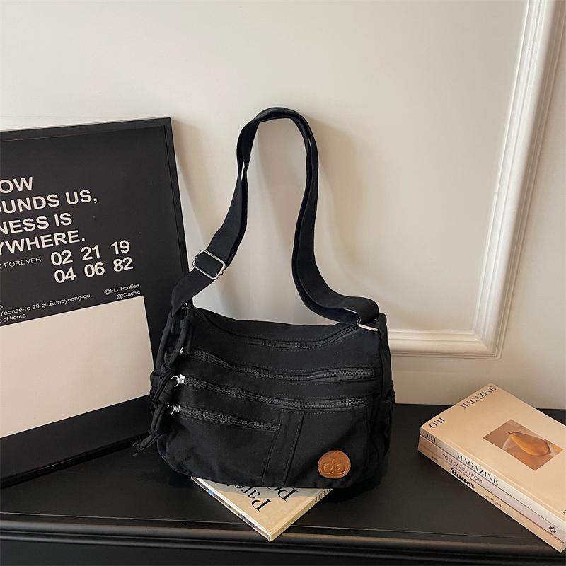 Women's Bag Solid Shoulder Bag Lightweight Nylon Crossbody Bag