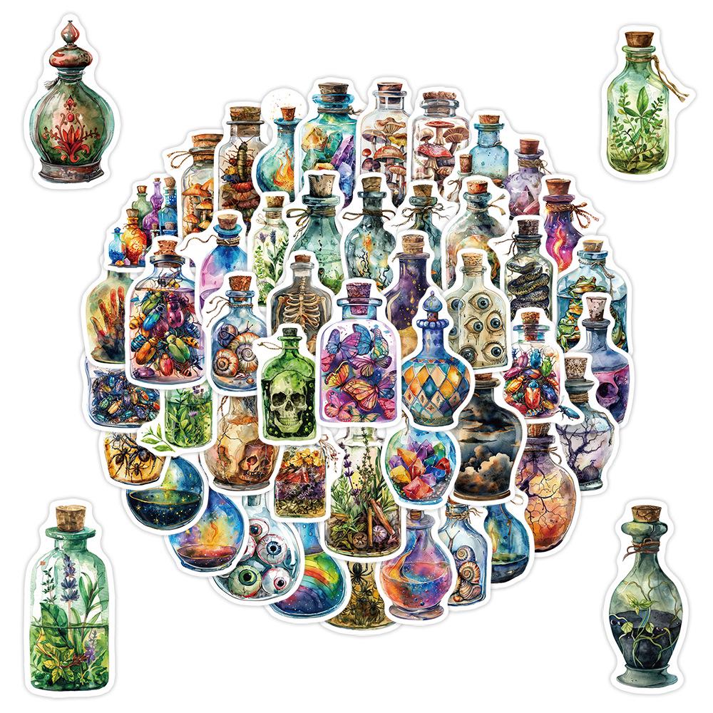 50 Witch Potion Bottle Waterproof Decorative Stickers for Water Bottles and Computers