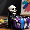 Reusable Skull Pumpkin Flower Pot Silicone Mould Ideal For Concrete Planter Art And Home Garden Decoration