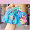 Adorable Llavero de Miku Hatsune Encantador Dibujo Animado Silicona Colgante para Bolso Accesorio para Llave de Coche