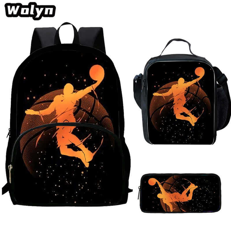 Basketball Basketball School Bag High Definition Printing Multifunctional Cross-Border Backpack