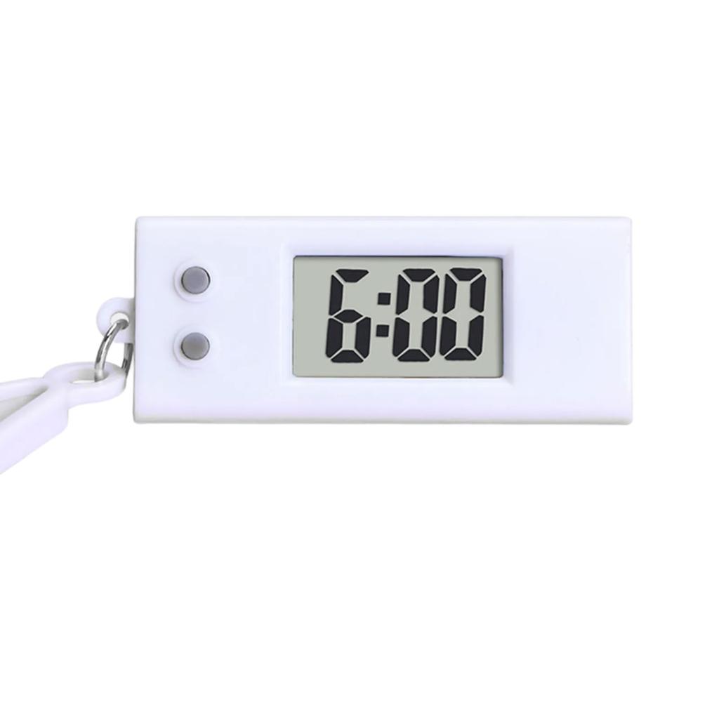 Pocket Sized Digital Watch with Keychain Convenient Electronic Clock for Travelers and Student Reliable Timekeeping Tool