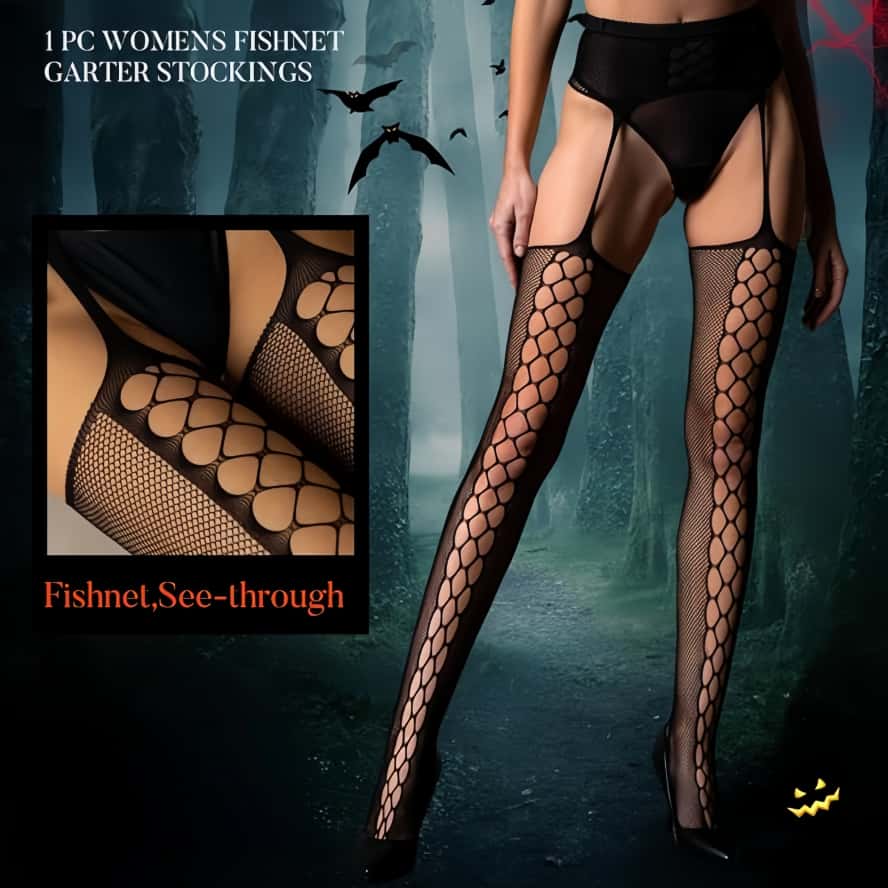 NEUE Große Netz-Strumpfhose mit Strumpfhaltern Strumpfhalter Strumpfhalter Strümpfe für Weihnachten Gothic Lolita Mädchen Cosplay Oberschenkelhoch Sexy Strumpfhose für Damen 3XL 4XL 5XL