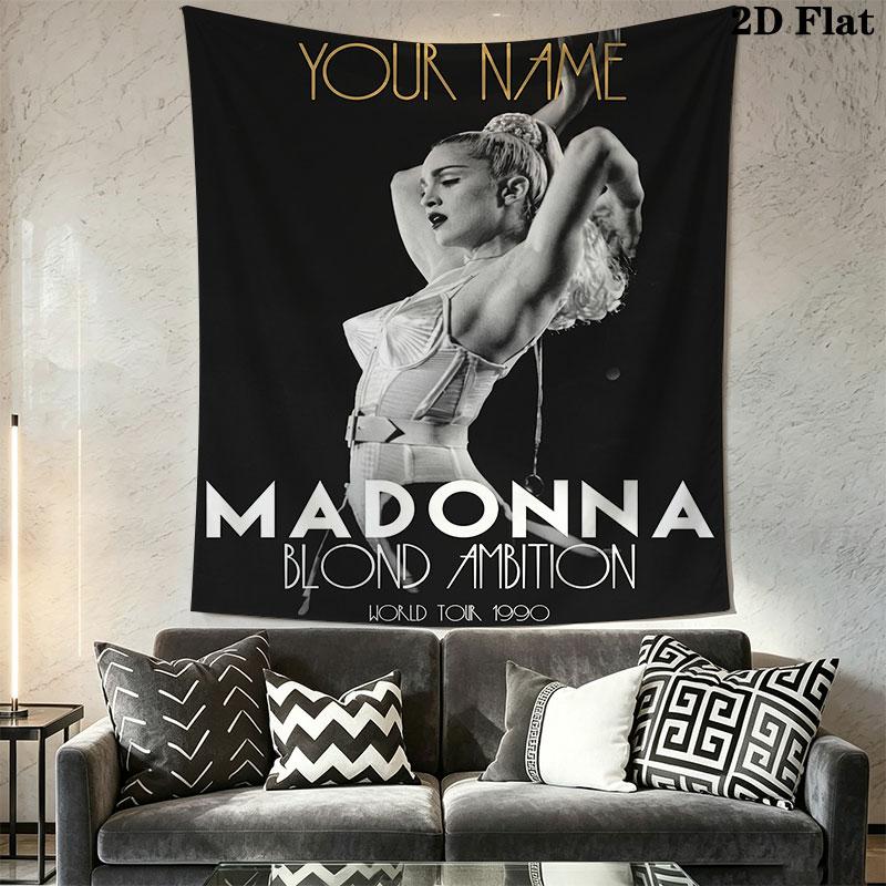 Custom Madonna Wall Hanging Printed Fabric Blanket Decorative Tapestries for Bedroom Living Room Home Decor