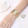New Fashion Women's Watches Bracelets Watch Casual Wide Bracelet Watch Water Diamond Square Women Watch Rhinestone Quartz Watch