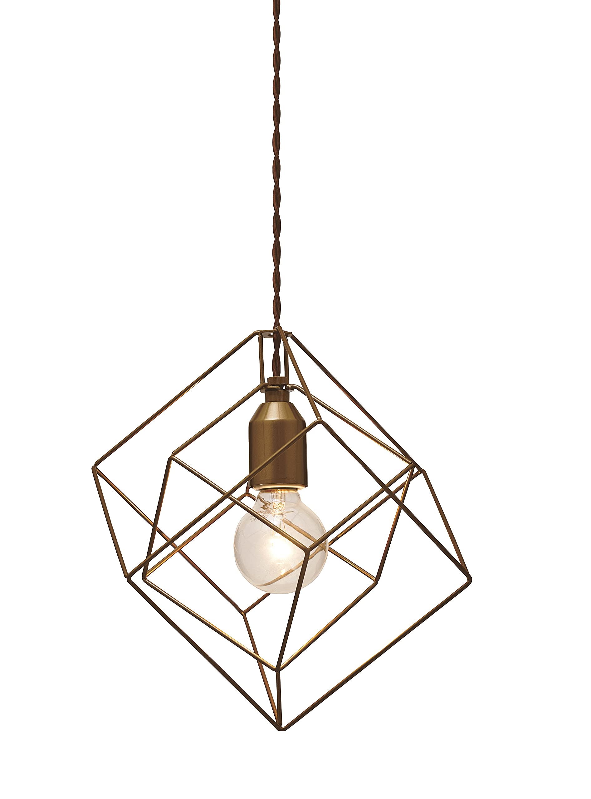 

Interform LT-1093SQ Brace L Pendant Light (Bulb not included, sold separately) CubeSquare Large, Gold