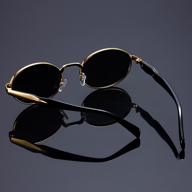 Retro Oval Metal Glasses Women Men Punk Style Minimalist Fashionable Classic Design Super Cool Party Eyewear