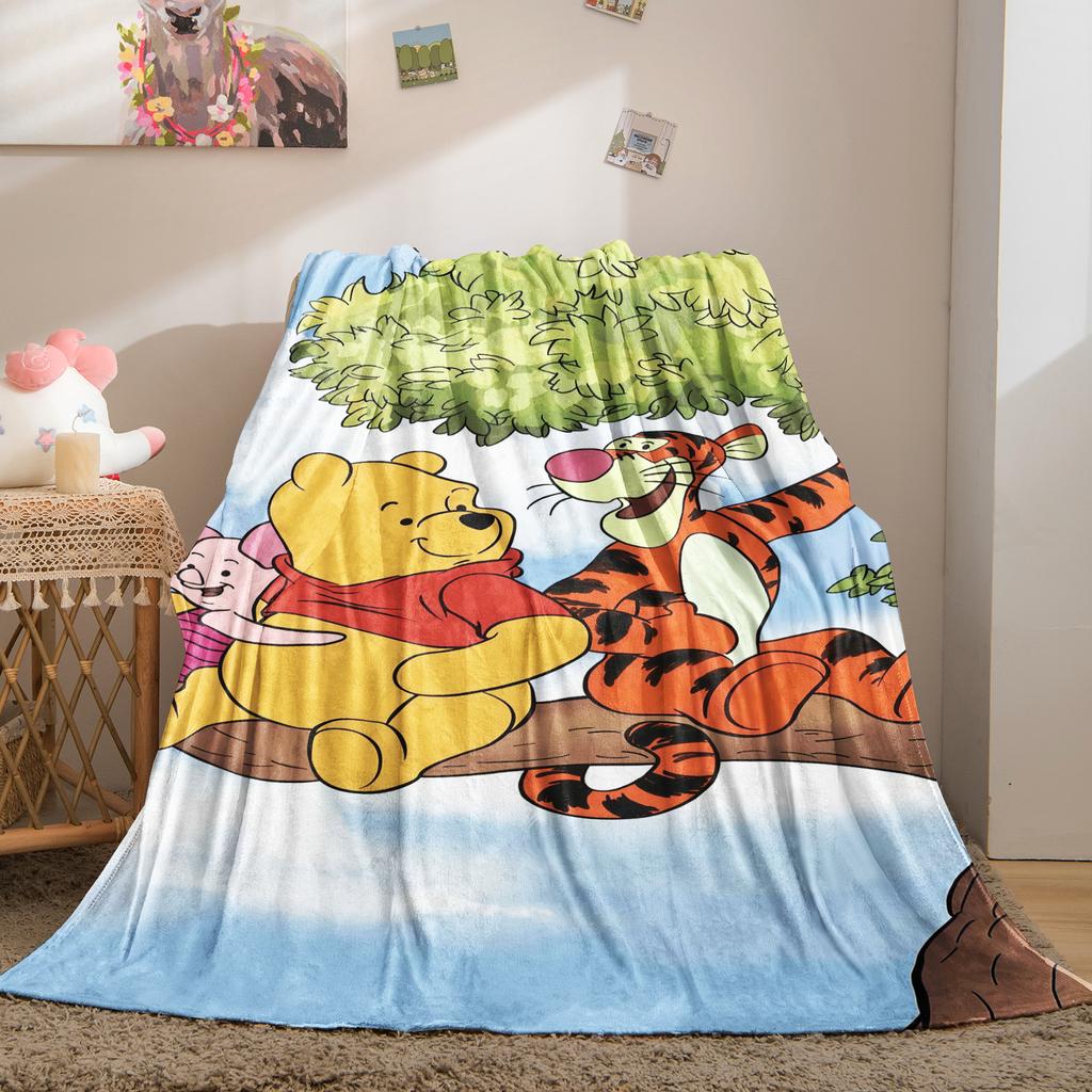 Winnie the Pooh Tigger&Piglet Are Sitting On a Tree Print Blanket Soft Multifunctional Decortive Universal Throw Blankets Gift