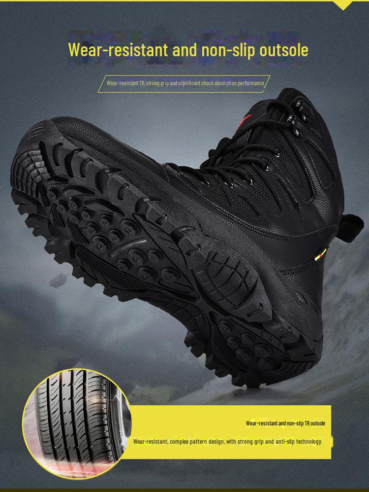 Unisex High-Top Winter Hiking Boots - Warm, Fashionable, Large Size Snow Boots