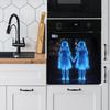 Halloween Wall Sticker Self Adhesive Scary Twins Sticker Spooky Movie Window Sticker for Bathroom Porch Indoor Outdoor Haunted House Themed Decoration