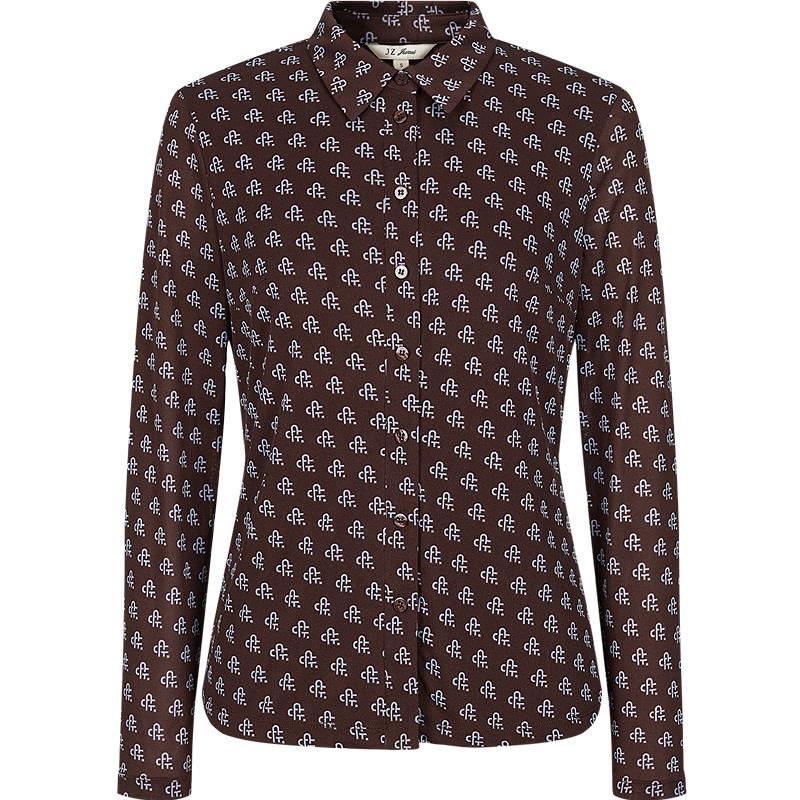 JUZUI Women s Floral Print Polo Shirt M