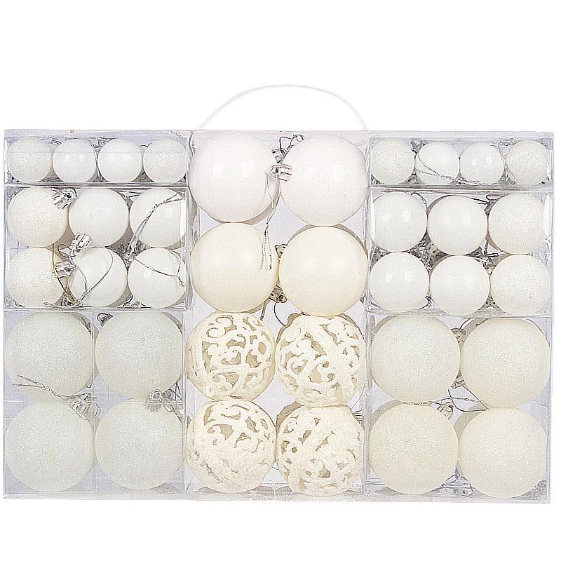 100-Piece Christmas Tree Ornament Set: Shiny, Hollow 3-6cm Balls