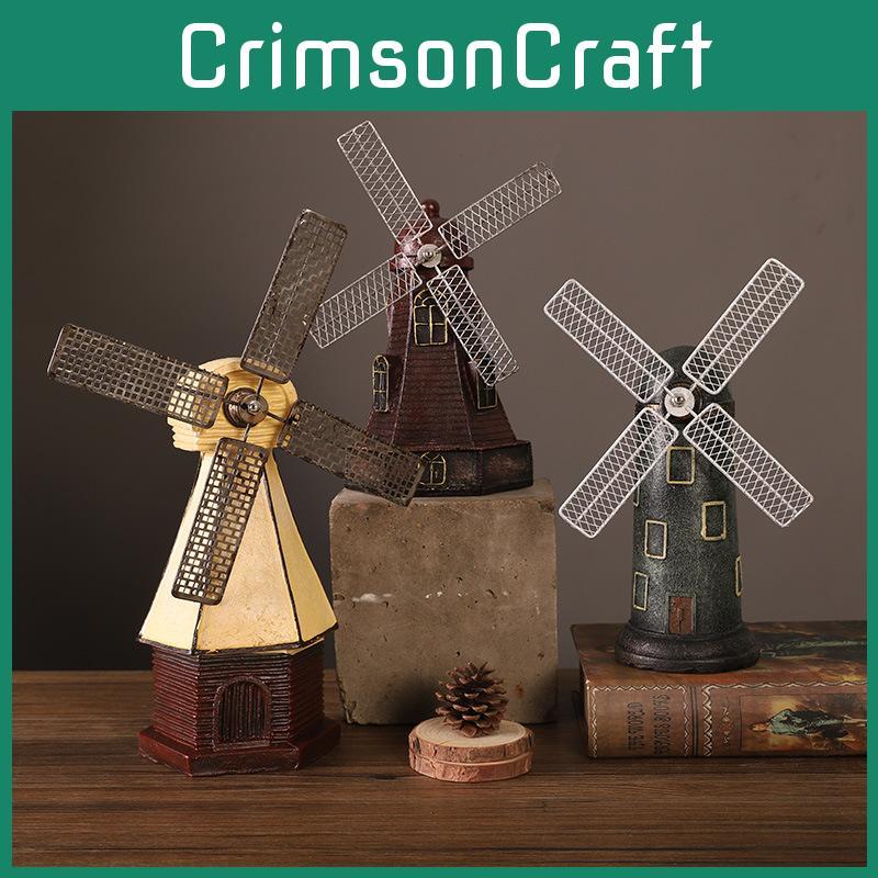 Dutch Windmill Resin Decor For Living Room Tv Cabinet Office Desk Bookshelf Display