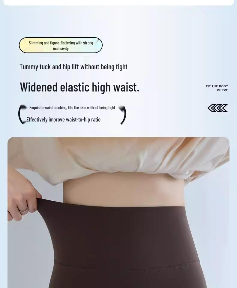 Nahtlose Sharkskin Bauchkontrollierende High-Waist Sicherheitsshorts für Damen - Nicht rollend, Anti-Exposure, Dünne Sommer-Dreiviertelhosen