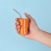 2/3oz Sublimation Tumble Whiskey Wine Glass Stainless Steel Vacuum Insulation Cup Car MIni Coffee Cup With Straw Party Gift