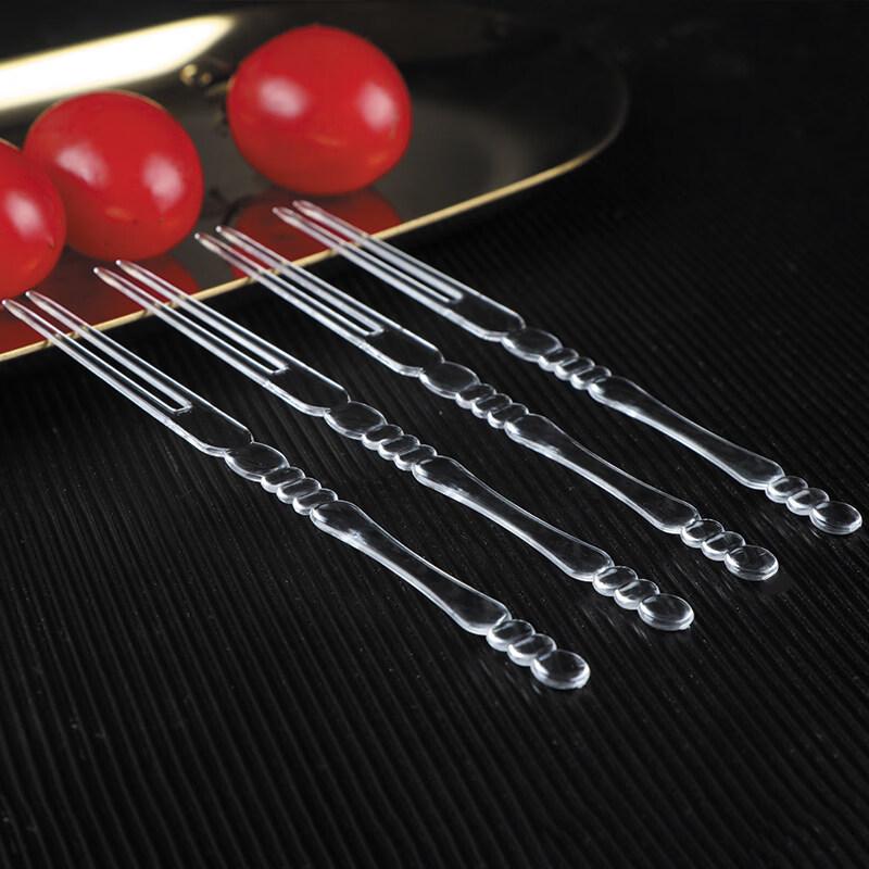 ZISIZ Disposable Plastic Fruit Fork